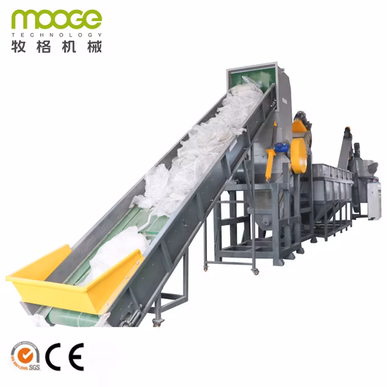 Новый дизайн HDPE LDPE LLDPE BOPP PP PE Пленка Тканый мешок Jumbo Bag Пластиковые хлопья Переработка лома Дробильная линия для мойки Перерабатывающий завод Дробилка